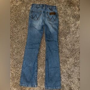 Wrangler high rise slim boot jeans